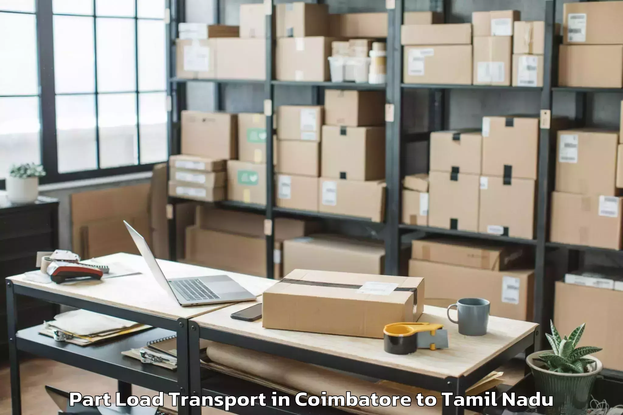 Reliable Coimbatore to Arimalam Part Load Transport